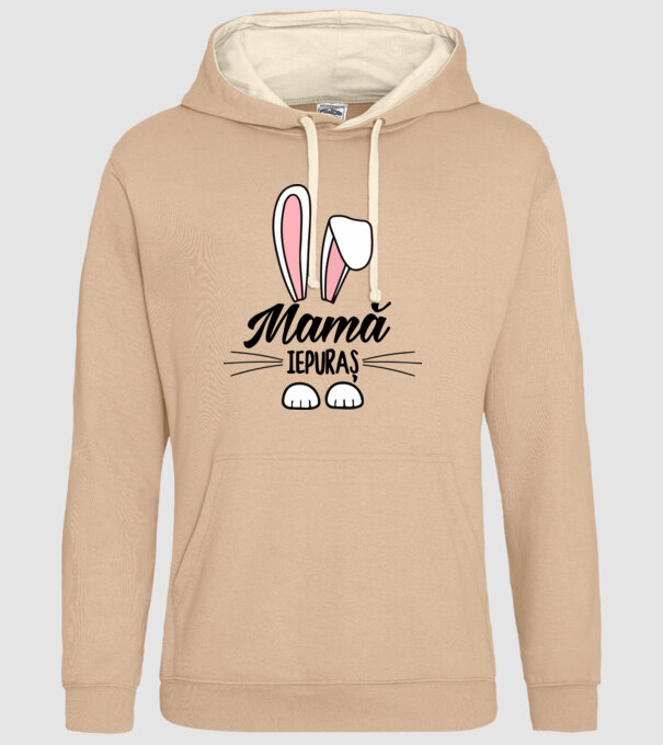 iepuraș mamă model nisipiu pe tricou