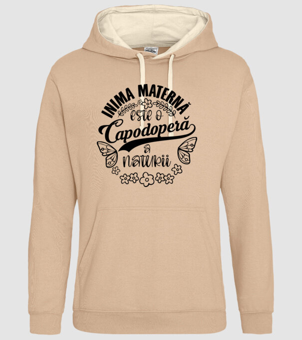 Inima maternă este o capodoperă a naturii model nisipiu pe tricou