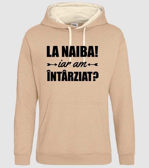La naiba! Iar am întârziat? model nisipiu pe tricou
