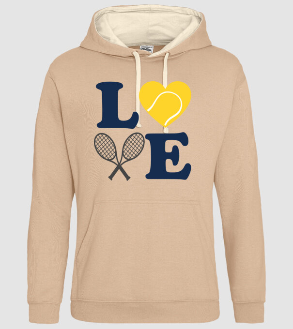 LOVE Tennis model nisipiu pe tricou
