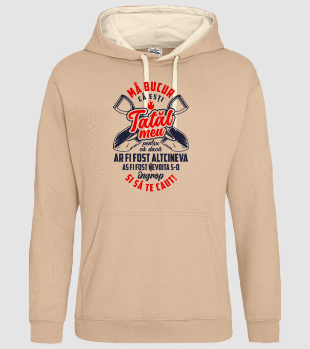 Mă bucur că ești tatăl meu, pentru că dacă ar fi fost altcineva aș fi fost nevoit să-l îngrop și să te caut! model nisipiu pe tricou