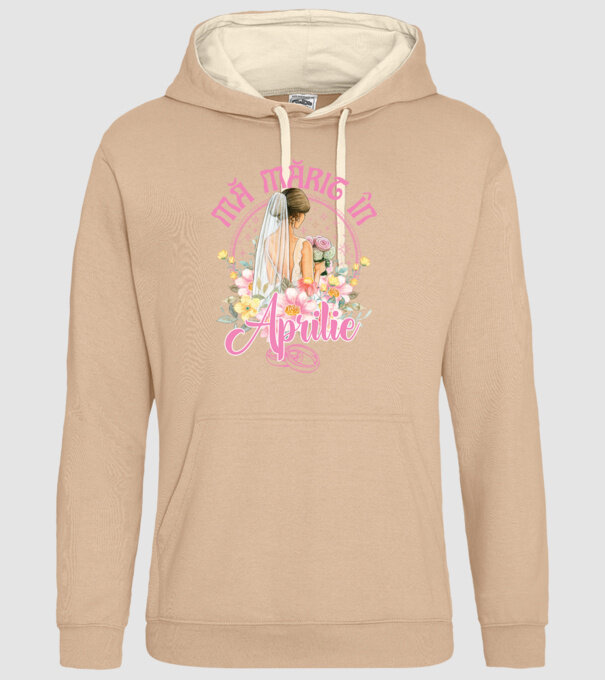 mă mărit - în aprilie model nisipiu pe tricou