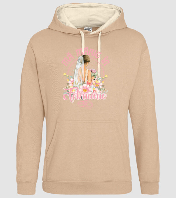 mă mărit - în februarie model nisipiu pe tricou