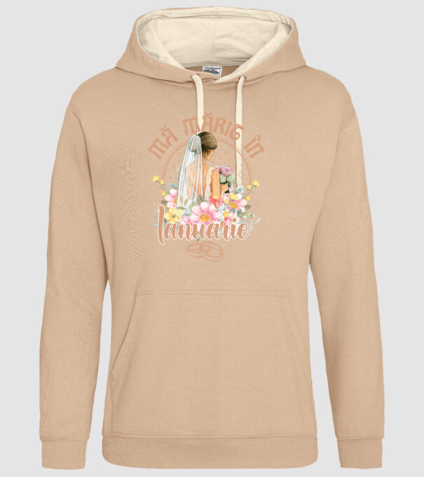mă mărit - în ianuarie model nisipiu pe tricou