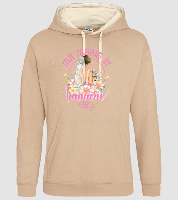 mă mărit - în ianuarie model nisipiu pe tricou