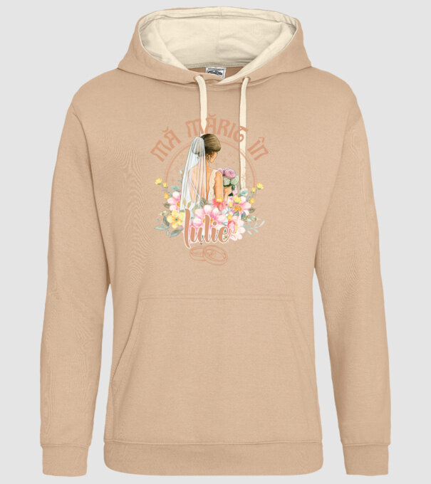mă mărit - în iulie model nisipiu pe tricou
