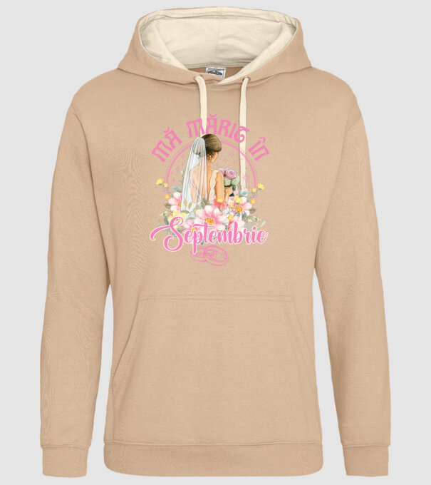 mă mărit - în septembrie model nisipiu pe tricou