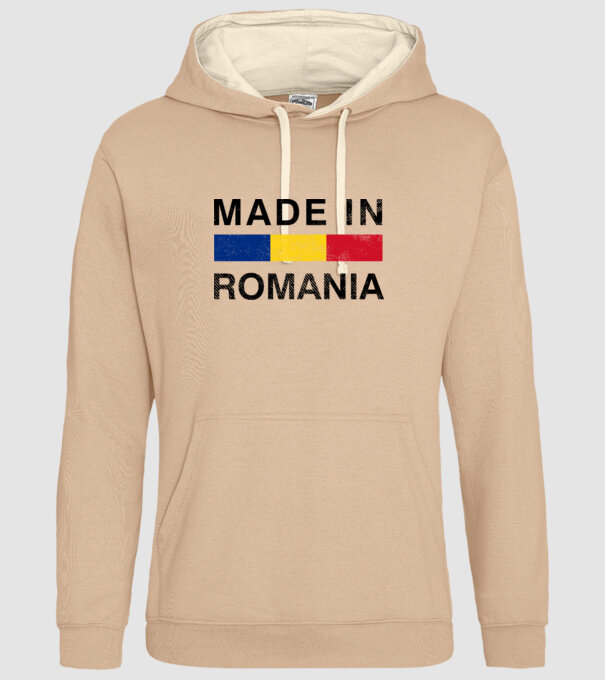 made in romania model nisipiu pe tricou