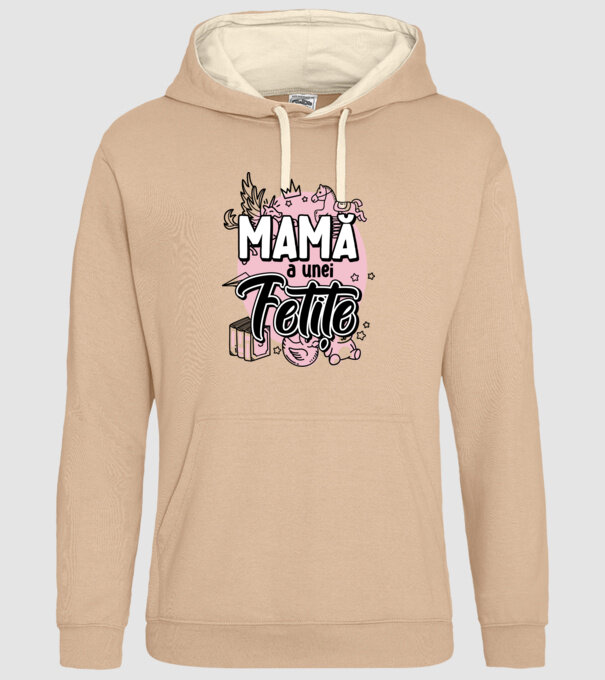 Mamă a unei fetițe model nisipiu pe tricou