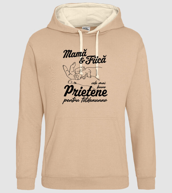 Mamă & fiică - cele mai bune prietene pentru totdeauna model nisipiu pe tricou