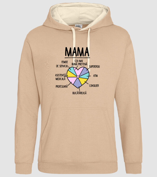 Mama cea mai bună prietenă, supererou model nisipiu pe tricou