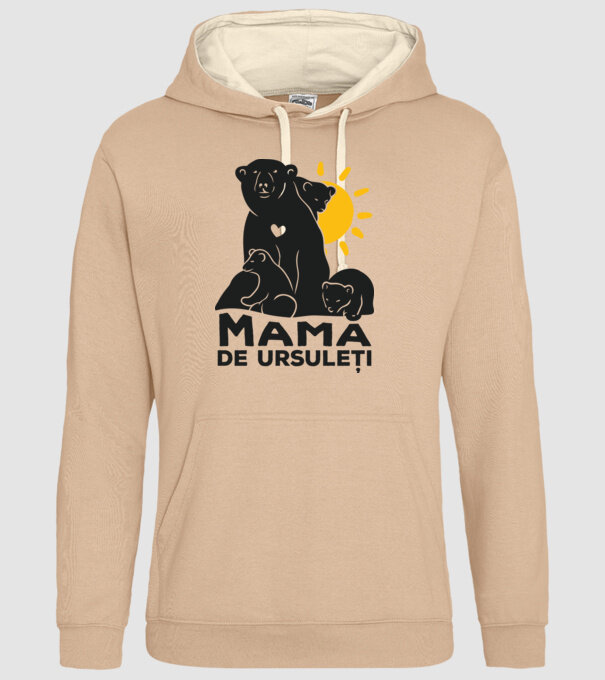 Mamă de ursuleți model nisipiu pe tricou