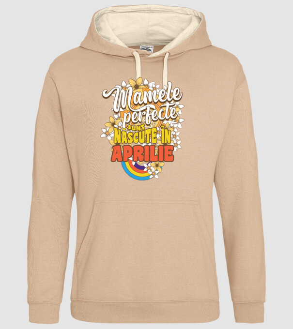 Mamele perfecte sunt născute în aprilie. model nisipiu pe tricou