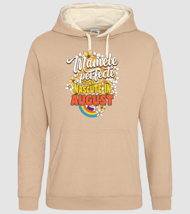 Mamele perfecte sunt născute în august. model nisipiu pe tricou