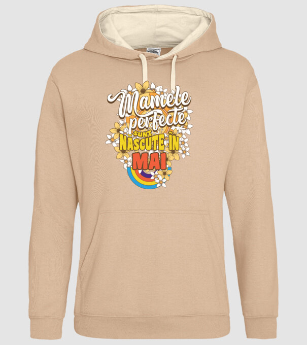Mamele perfecte sunt născute în mai. model nisipiu pe tricou