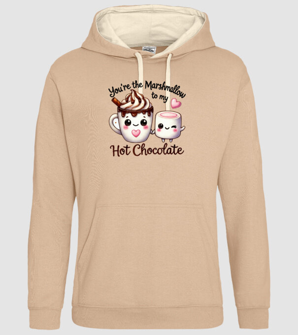 Marshmallow to my Hot Chocolate model nisipiu pe tricou