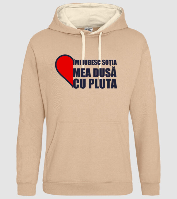 îmi iubesc soția mea dusă cu pluta model nisipiu pe tricou