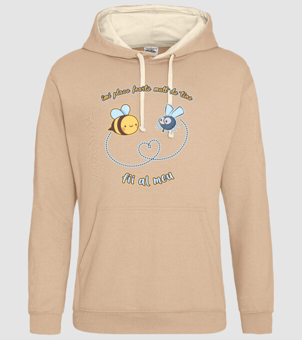 îmi place foarte mult de tine - fii al meu model nisipiu pe tricou
