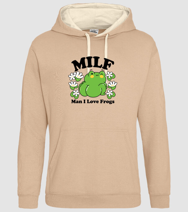 MILF man i love frogs model nisipiu pe tricou