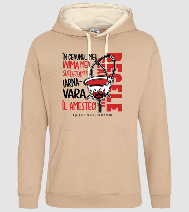În ceaunul meu - Inima mea - Sufletul meu - Iarna - Vara - Îl amestec - Așa este regele ceaunului! model nisipiu pe tricou