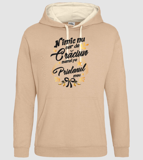 nimic nu cer de Crăciun, numai pe prietenul meu model nisipiu pe tricou