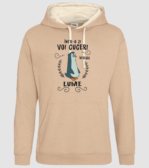 Într-o zi voi cuceri întreaga lume model nisipiu pe tricou