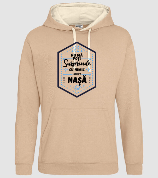 Nu mă poți surprinde cu nimic, sunt naș model nisipiu pe tricou