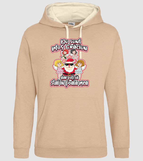 Nu sunt Moș Crăciun, dar poți să stai în poala mea model nisipiu pe tricou