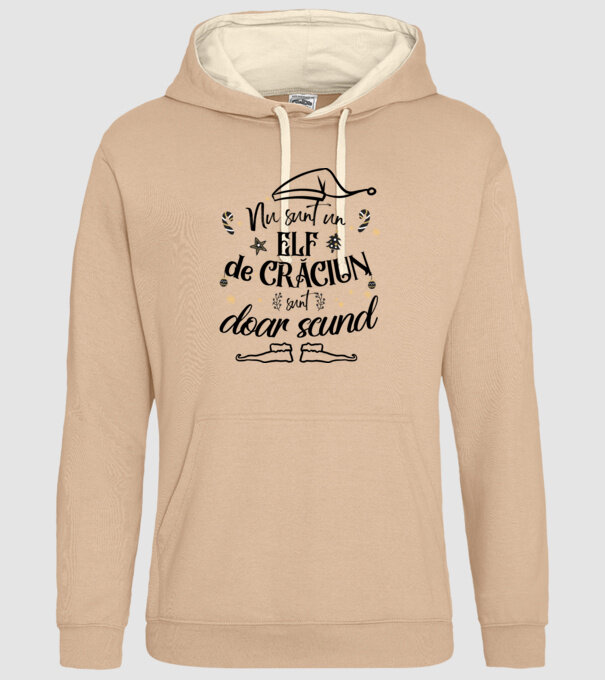 Nu sunt un elf de Crăciun, sunt doar scund ALB model nisipiu pe tricou