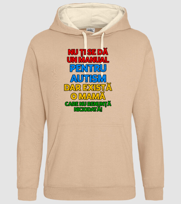 Nu ți se dă un manual pentru autism, dar există o mamă care nu renunță niciodată! model nisipiu pe tricou