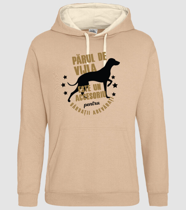 părul de vijla este un accesoriu pentru bărbații adevărați model nisipiu pe tricou