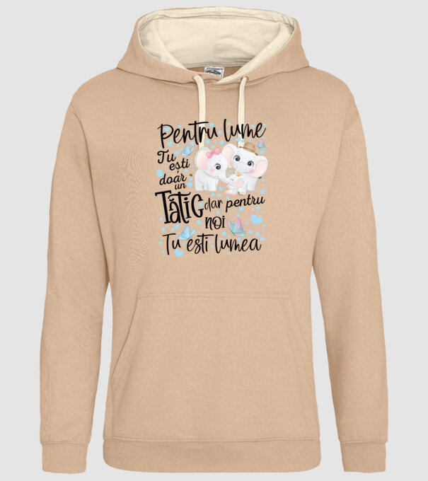 Pentru lume tu ești doar un Tătic dar pentru NOI TU ești lumea model nisipiu pe tricou