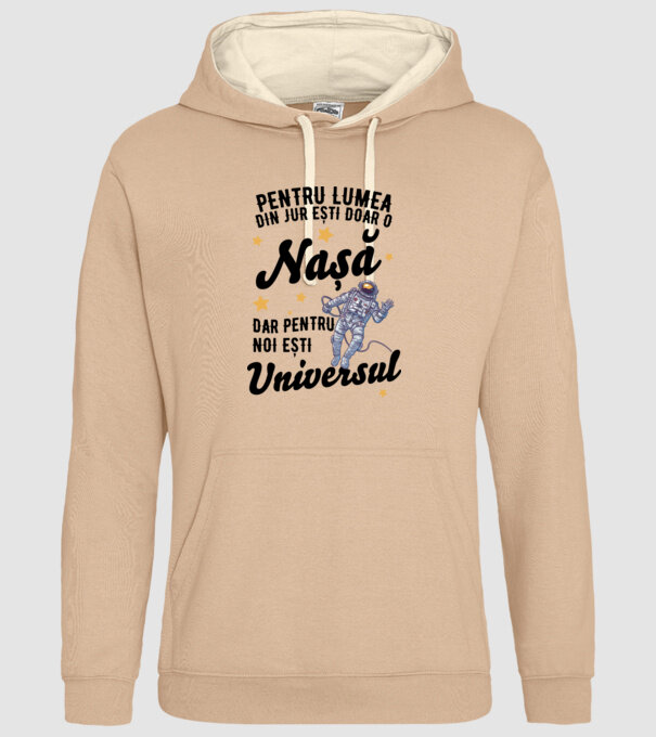 Pentru lumea din jur ești doar un nașă, dar pentru noi ești universul model nisipiu pe tricou