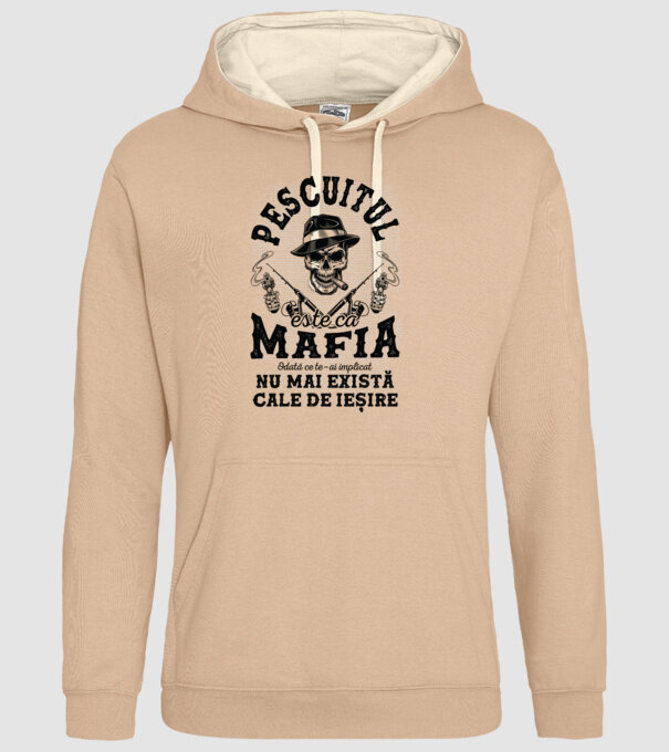 Pescuitul este ca mafia, odată ce te-ai implicat, nu mai există cale de ieșire model nisipiu pe tricou