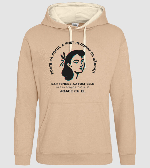 Poate că focul a fost inventat de bărbați, dar femeile au fost cele care au descoperit cum să se joace cu el. model nisipiu pe tricou