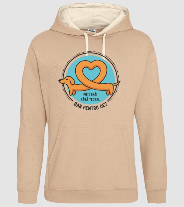 poți trăi fără teckel, dar pentru ce? model nisipiu pe tricou