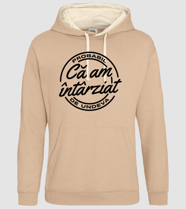 Probabil că am întârziat de undeva model nisipiu pe tricou
