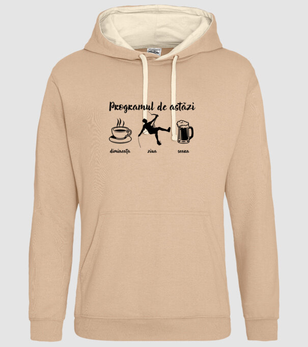 programul de astăzi: dimineața, ziua, seara model nisipiu pe tricou