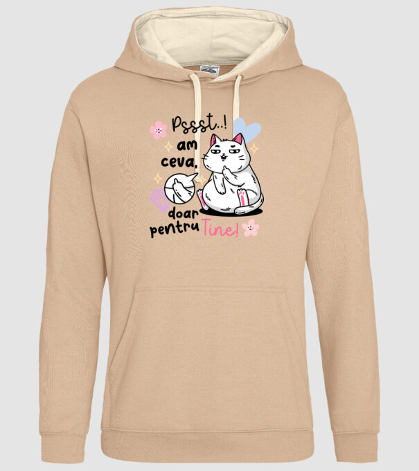 Pssst, am ceva doar pentru tine! model nisipiu pe tricou