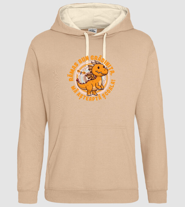 Rămas bun grădiniță, mă așteaptă școala! model nisipiu pe tricou