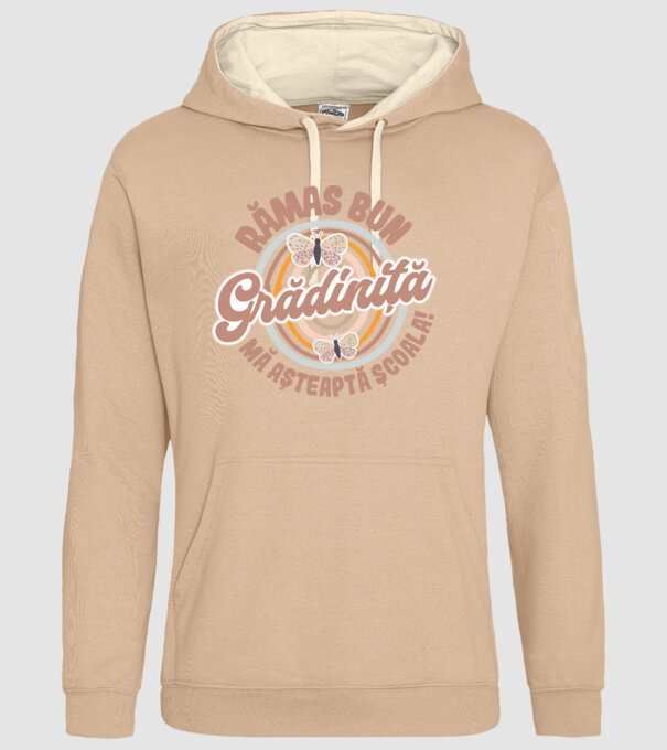 Rămas bun grădiniță, mă așteaptă școala! model nisipiu pe tricou
