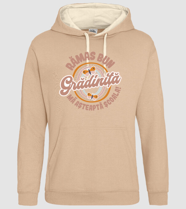 Rămas bun grădiniță, mă așteaptă școala! model nisipiu pe tricou