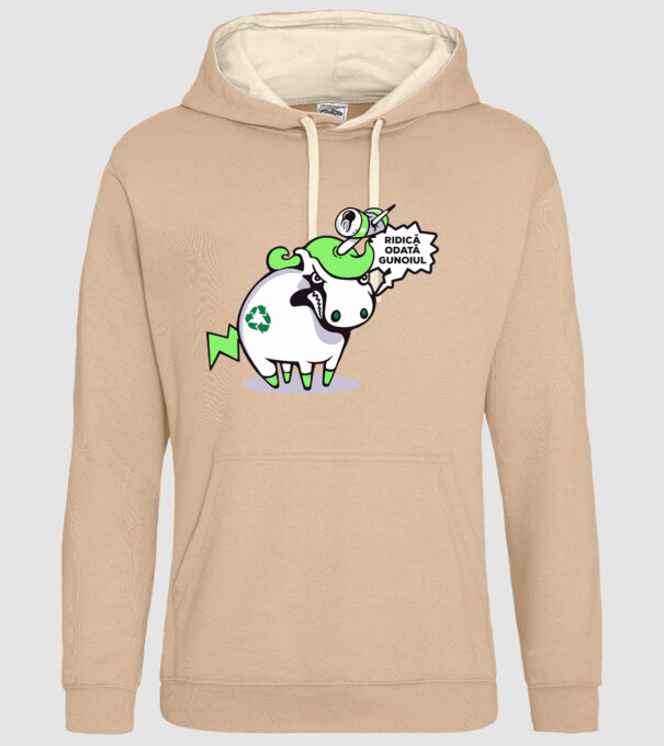 Ridică odată gunoiul model nisipiu pe tricou