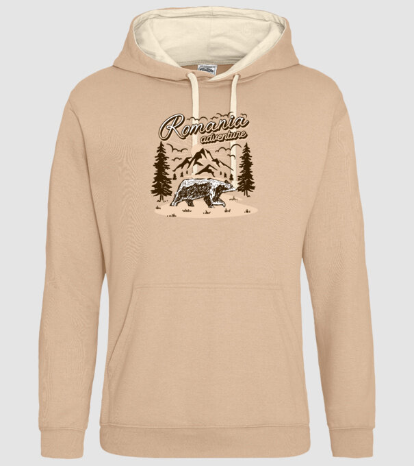 Romania bear adventure model nisipiu pe tricou