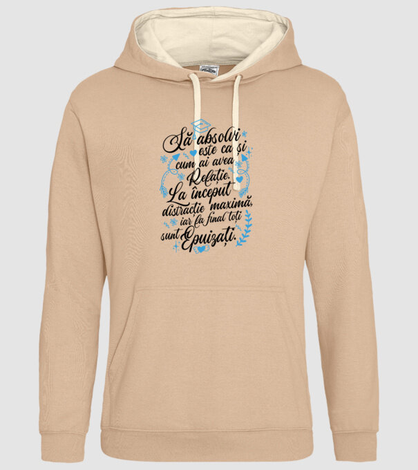 Să absolvi este ca și cum ai avea relație model nisipiu pe tricou
