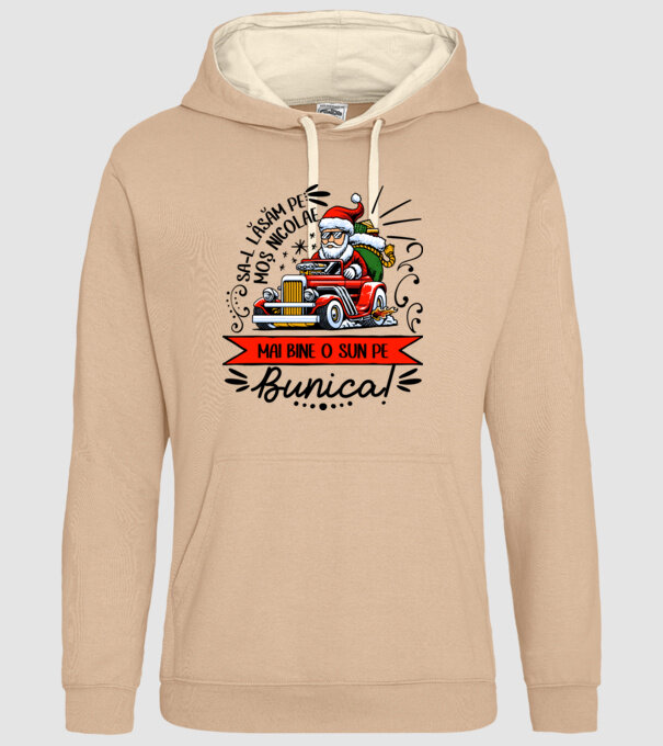 Să-l lăsăm pe Moș Nicolae, mai bine o sun pe bunica! model nisipiu pe tricou