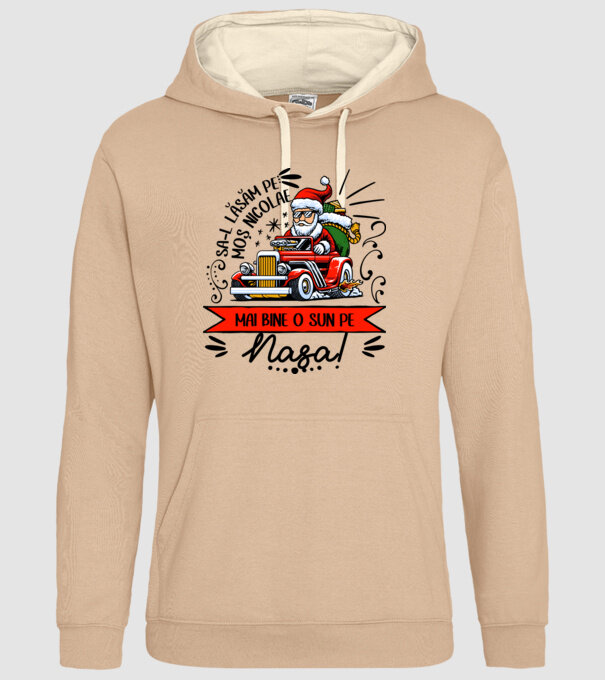 Să-l lăsăm pe Moș Nicolae, mai bine o sun pe nașa! model nisipiu pe tricou