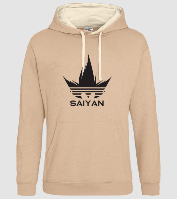 saiyan logo model nisipiu pe tricou