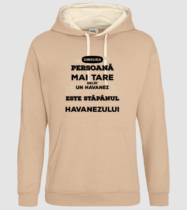 singura persoană mai tare decât un Havanez este stăpânul Havanezului model nisipiu pe tricou