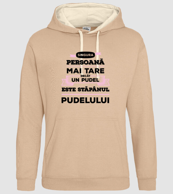 singura persoană mai tare decât un pudel este stăpânul pudelului model nisipiu pe tricou